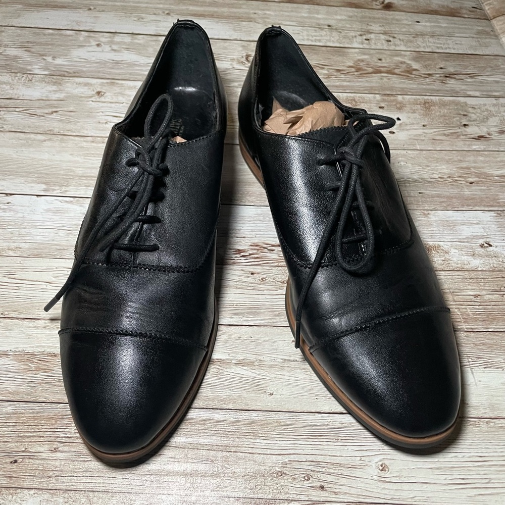 Kate Spade Saturday Black Leather Oxford Black 8 - Picture 2 of 11